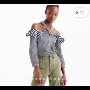 J. Crew Off the shoulder neck detail top 00
